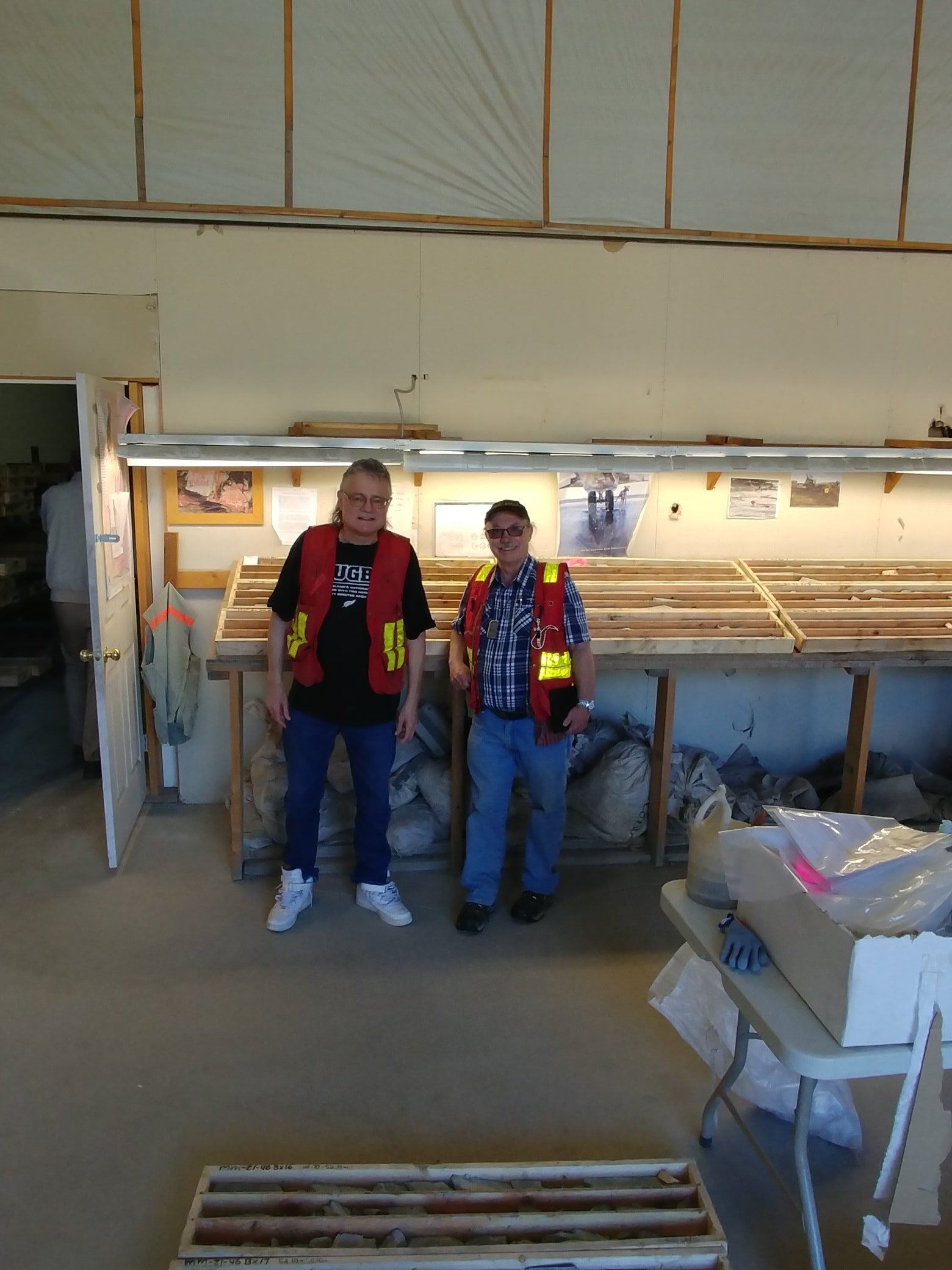 Visiting Sego core shack with JP, 2021