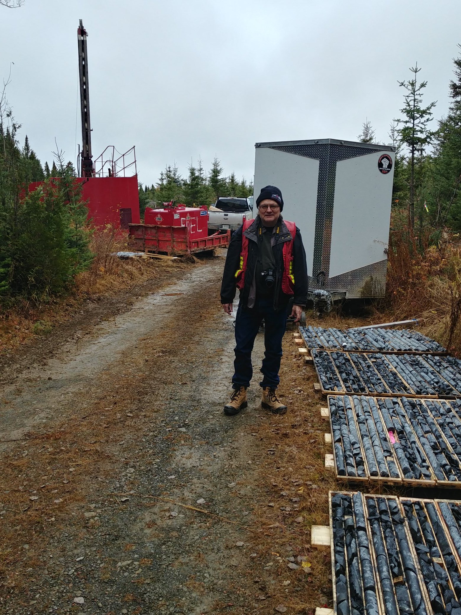 Drill site at Grindstone project, New Brunswick, 2019