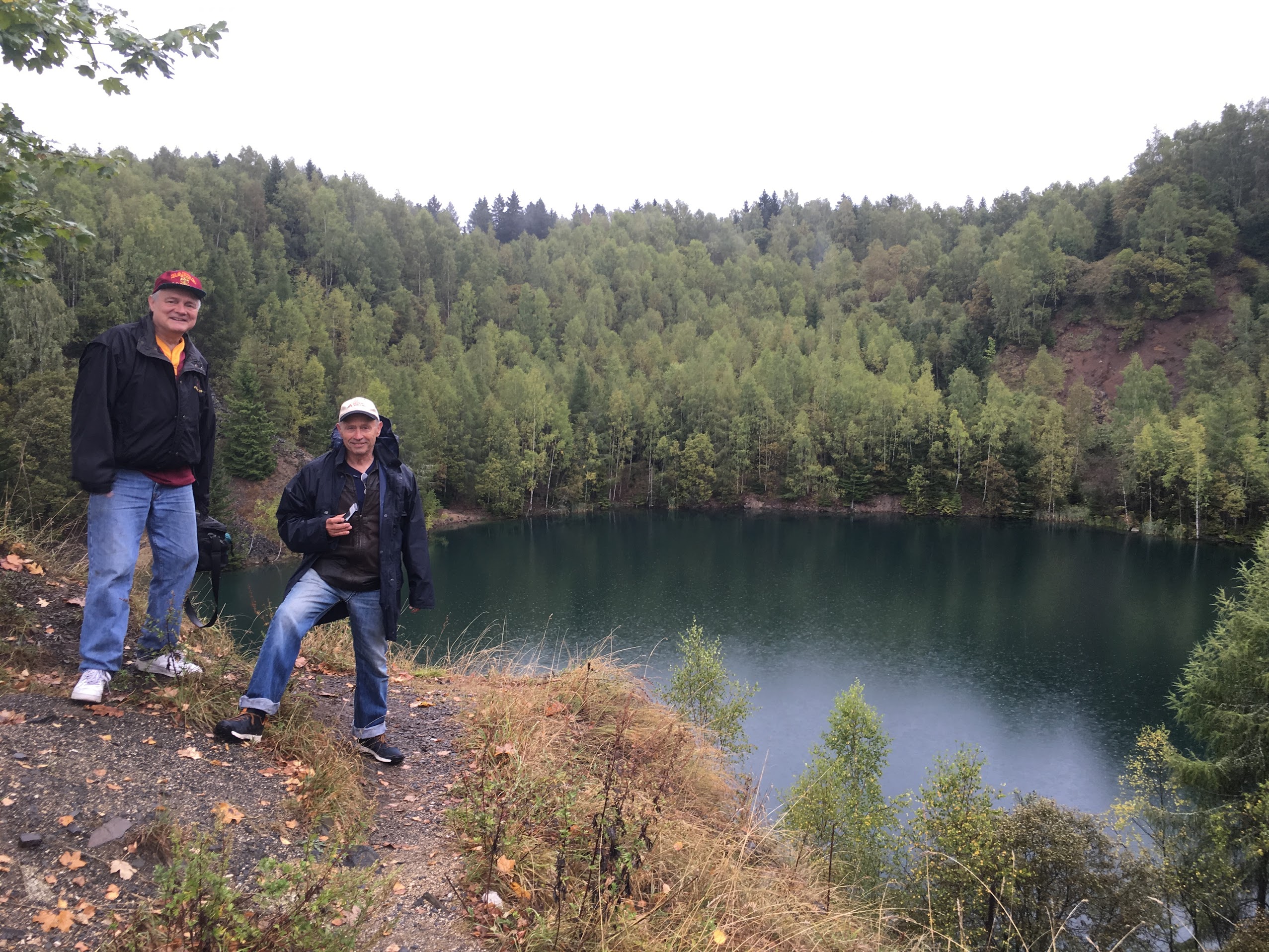 Checking out an old quarry lake with Tom Hasek, Czech Republic, 2016